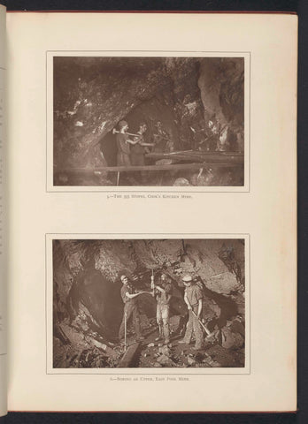 Miners at work in a cornish mine, John Charles Burrow, c. 1893 Canvas Print