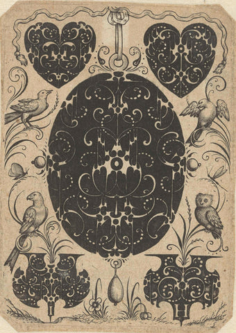 Designs for a Dial and Other Gold- and Silversmiths’ Wares, Jacques Hurtu, c. 1614 - c. 1619 Canvas Print