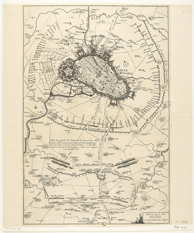 Plan of the siege of Lille, 1708, Pieter van Call (II), 1708 Canvas Print