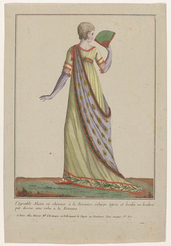 Collection devoted to the fashions of men and women, 1783-1813, No. 102 : L'Agréable Alzir (...), anonymous, 1783 - 1813 Canvas Print