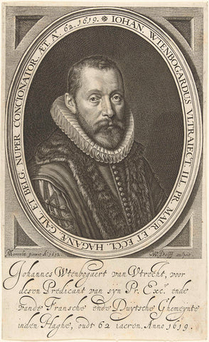 Johannes Wtenbogaert, Willem Jacobsz. Delff, 1619 Canvas Print