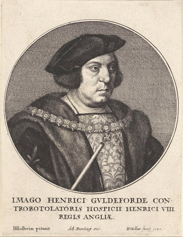 Portret van Sir Henry Guildford, Wenceslaus Hollar, 1647 Canvas Print