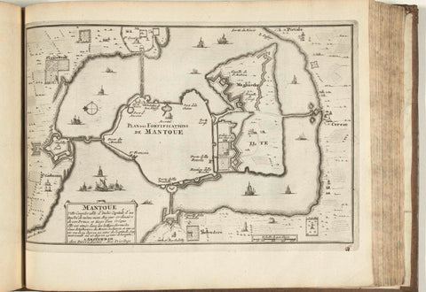 Map of Mantua, 1726, anonymous, 1726 Canvas Print