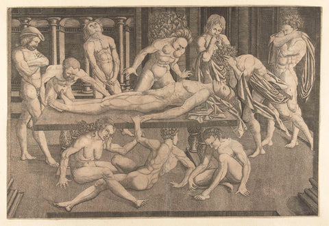 The Lamentation of Gattamelata de Narni, Allaert Claesz. (attributed to), 1533 Canvas Print