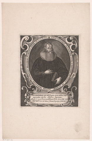 Portret van Christoph Althofer, Peter Troschel, 1660 - in or after 1670 Canvas Print