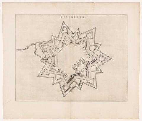 Fortress map of Coevorden, anonymous, 1652 Canvas Print