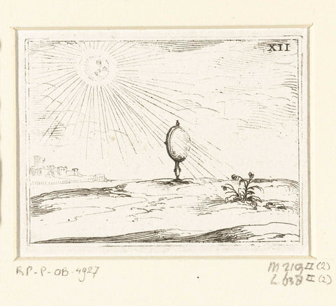 Sunbeams shine through a glass, Jacques Callot, 1646 Canvas Print