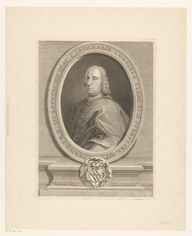 Portret van Clemens XII, Laurent Cars, 1725 - 1771 Canvas Print