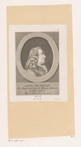 Portrait of Albrecht Haller, Dorgez, 1780 - 1814 Canvas Print