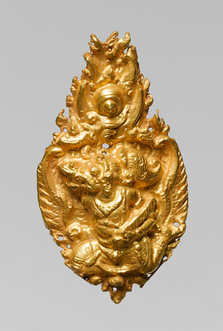 Gold plaque with Garuda, anonymous, 1300 - 1400 Canvas Print