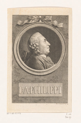 Portret van Johann Albrecht Philippi, Daniel Nikolaus Chodowiecki, 1773 Canvas Print