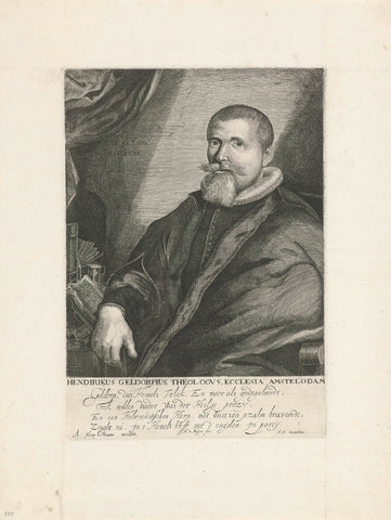 Portrait of Henricus Geldorp, Harmen de Mayer, 1652 Canvas Print