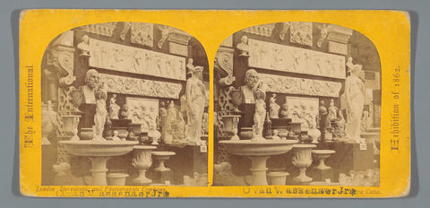 Exhibition of work in terracotta during the World's Fair of 1862, William England, 1862 Canvas Print