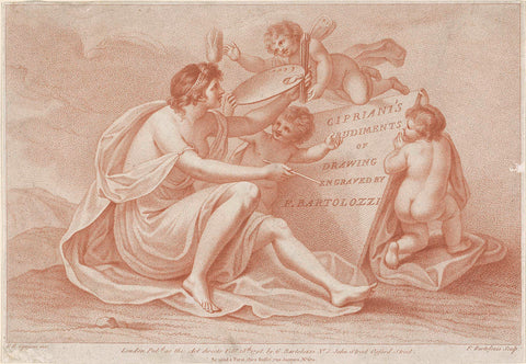 Title print with personification of painting, Francesco Bartolozzi, 1798 Canvas Print