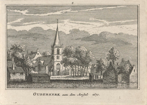 View of Ouderkerk aan de Amstel, Abraham Rademaker, 1727 - 1733 Canvas Print