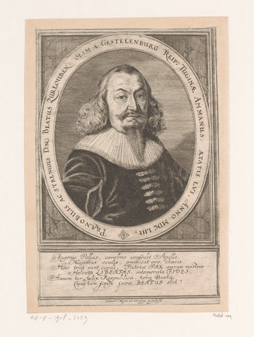 Portret van Beat Zurlauben, Conrad Meyer, 1628 - 1689 Canvas Print