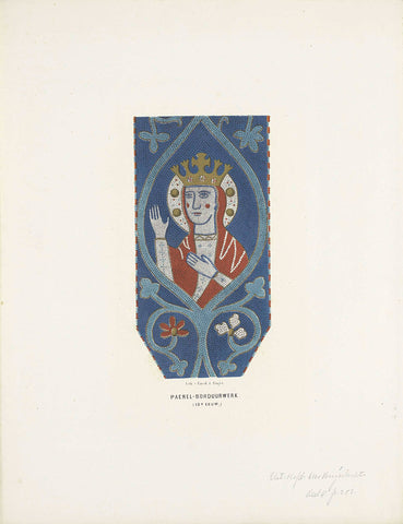 Pearl embroidery, 13th century, anonymous, 1857 - 1864 Canvas Print