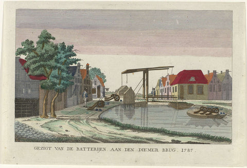 Battery at the Diemerbrug, 1787, anonymous (attributed to), 1787 Canvas Print