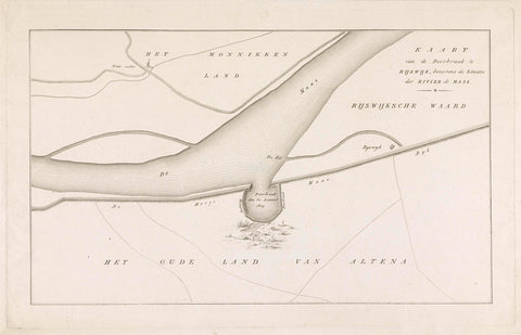 Map of dike breach in Rijswijk, 1809, anonymous, 1809 Canvas Print