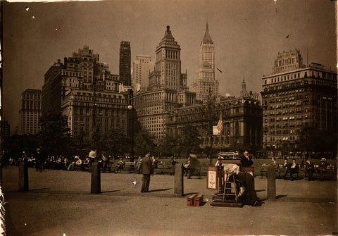 Battery Park, New York City, Clifton R. Adams, c. 1920 - c. 1930 Canvas Print