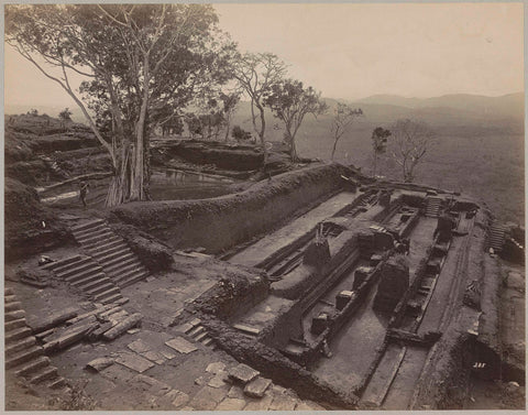 Ruin of garden with terraces (?), Sigiriya, anonymous, c. 1895 - c. 1915 Canvas Print