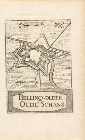 Map of Bellingwolde, Hendrik Hofsnider, 1743 Canvas Print