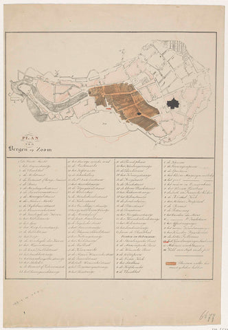 Map of Bergen op Zoom after the explosion of Stoelemat, 1831, Johannes Paulus Houtman, 1831 Canvas Print