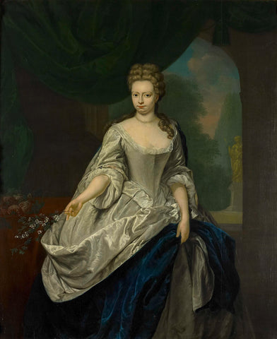 Portrait of Louise Christina Trip, Jan Abel Wassenbergh, c. 1710 - c. 1750 Canvas Print