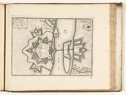 Map of Huningue, 1726, Laurens Scherm, 1726 Canvas Print