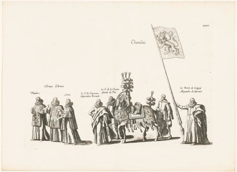 Funeral procession of Archduke Albrecht (plate XXXV), 1622, Cornelis Galle (I), 1623 Canvas Print