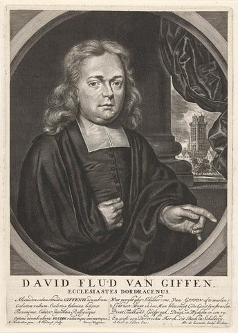 Portrait of David Flud van Giffen, Adriaen Haelwegh, after 1688 - 1697 Canvas Print