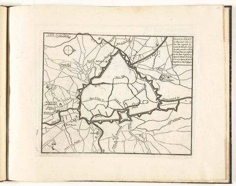 Map of Ghent, c. 1693-1696, anonymous, 1693 - 1696 Canvas Print