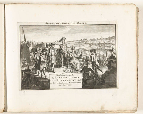 Titelprent voor prentwerk: Les Forces de l'Europe, Asie, Afrique et Amerique (deel 3), ca. 1702, Jan van Vianen, 1702–1703 Canvas Print