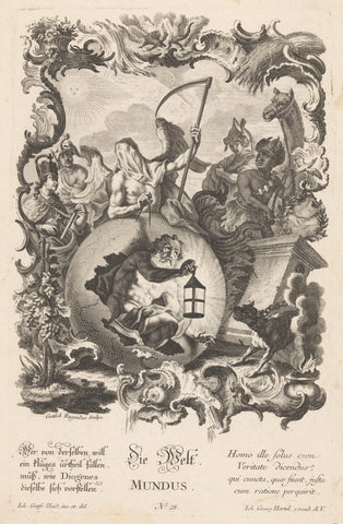 The world, Jeremias Gottlob Rugendas, 1745 Canvas Print