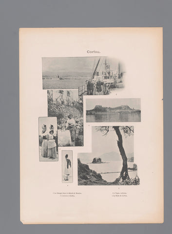 Three faces on Senegal and Corfu and three images of inhabitants of Corfu, anonymous, c. 1893 - in or before 1898 Canvas Print