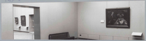 Room with a painting of an anatomical lesson, on the left a view to another room, c. 1991 - c. 1992 Canvas Print