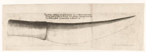 Knife found on a French ship, with which the Protestants in England would be murdered, 1688, anonymous, 1688 - 1689 Canvas Print