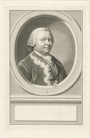 Portrait of Louis Ernst, Duke of Brunswick-Wolfenbüttel, Jacob Houbraken, 1757-1759 Canvas Print