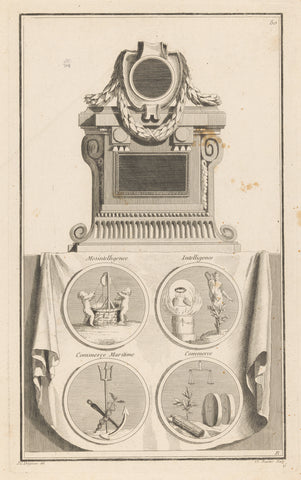 Misunderstanding, intelligence, maritime trade and trade, Charles Beurlier, 1768 - 1771 Canvas Print