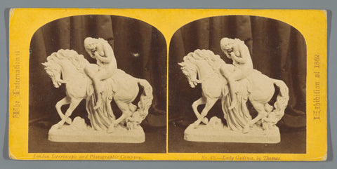 Sculpture of Lady Godiva by John Thomas at the World's Fair of 1862, William England, 1862 Canvas Print