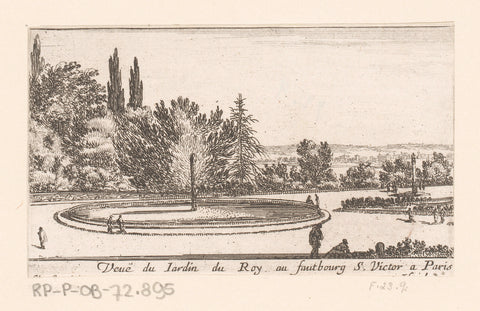 View of the royal gardens in Saint-Victor, Israel Silvestre, 1631 - 1661 Canvas Print