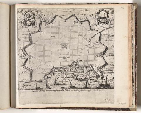 Map for Mülheim am Rhein, ca. 1613, Frans Hogenberg (workshop or), 1613 - 1615 Canvas Print