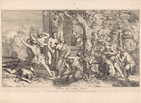 Nymphs attacked by satyrs, Gerard de Lairesse, 1685 Canvas Print