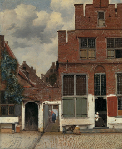 View of Houses in Delft, Known as ‘The Little Street’, Johannes Vermeer, c. 1658 Canvas Print