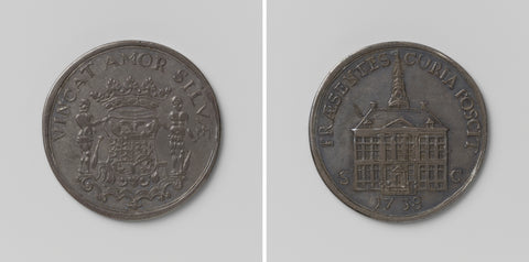 Midwifery medal of the city 's-Hertogenbosch, Theodorus Everardus van Berckel, 1738 Canvas Print