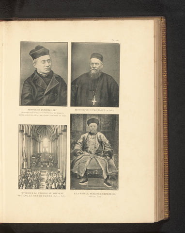 Portrait of Antonie Fiat, Portrait of Tagliabue, The Easter Mass in the Xishiku Church in 1895 and Portrait of the Seventh Prince, Father of the Emperor, anonymous, c. 1892 - in or before 1897 Canvas Print