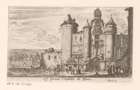 View of the Grand Châtelet, Israel Silvestre, 1652 Canvas Print