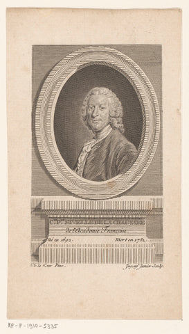 Portret van Pierre-Claude Nivelle de La Chaussée, François Robert Ingouf, 1778–1787 Canvas Print