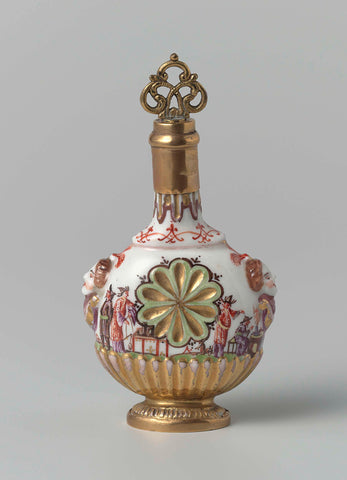 Scent bottle, Meissen porcelain manufactory, c. 1730 - c. 1735 Canvas Print