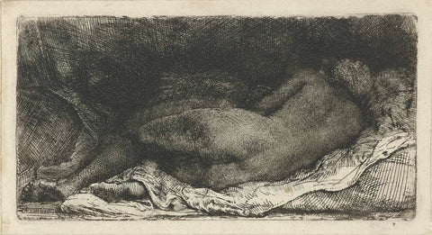 Reclining Female Nude, Rembrandt van Rijn, 1658 Canvas Print